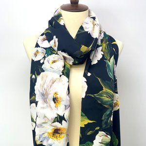 NWT $340 DOLCE /& GABBANA 100/% Silk Scarf Wrap Red Yellow Pink Roses 70cm x 200cm